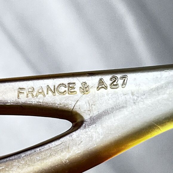 Iconic Vintage 70s Ted Lapidus France Brown & Gold Oversized Women's Sunglasses - Picture 4 of 12